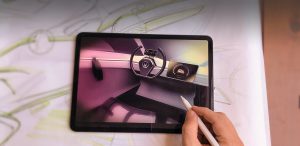 iPad sketching interior