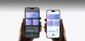 UX UI Design Interface einer Sport-App auf zwei Smartphones.