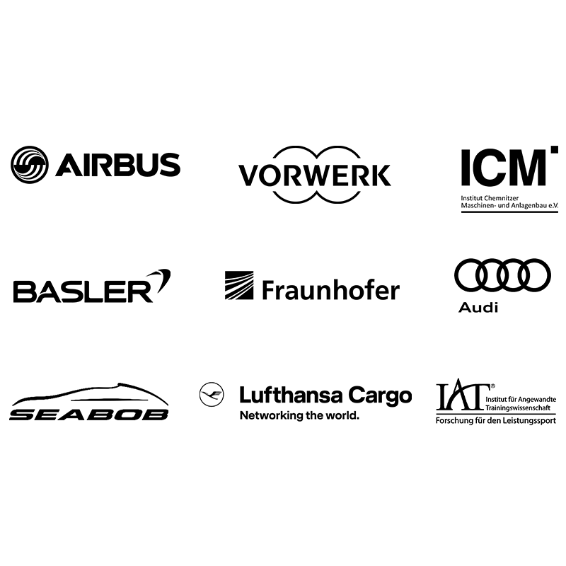 Kunden_Portfolio Airbus, Fraunhofer Institute, Audi, Vorwerk, ICM